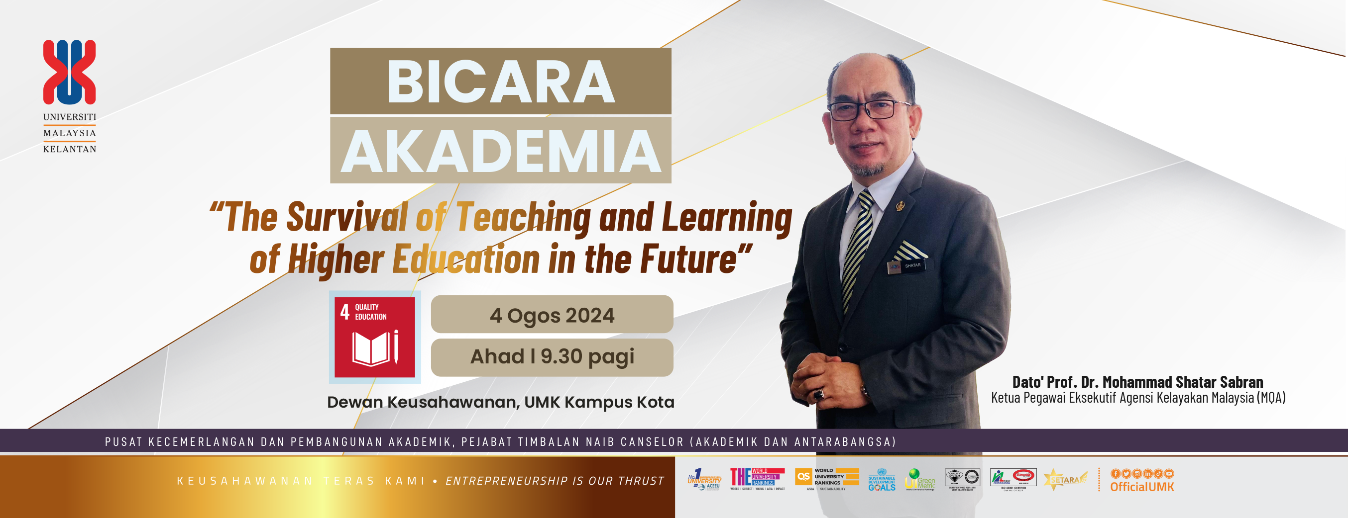 BICARA AKADEMIA BERSAMA  DATO¿ PROFESOR DR. MOHAMMAD SHATAR BIN SABRAN